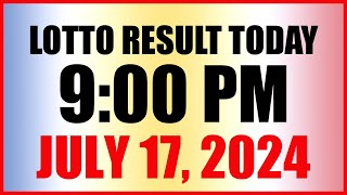 Lotto Result Today 9pm Draw July 17 2024 Swertres Ez2 Pcso [upl. by Auhesoj]