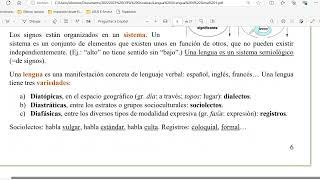 El signo lingüístico lengua y variedades Funciones del lenguaje Lengua II ESO Adultos 2024 [upl. by Hsizan]