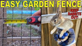 Easy Cheap DIY GARDEN FENCING Installation Rabbit Proof [upl. by Dinny]