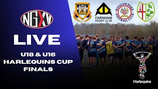 LIVE RUGBY HARLEQUINS CUP FINALS  GUILDFORD V FARNHAM U18s LONDON IRISH V ROSSLYN PARK U16s [upl. by Alicia]