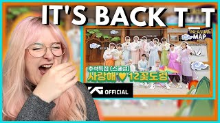 TEUME Reacts to TREASURE MAP Chuseok Special 🌕 추석특집 🌕 사랑해 12꽃도령  Hallyu Doing [upl. by Ahtera]