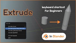 How to use Extrude tool in blender 33 for beginners Extrude shortcuts sepidraw blender tutorial [upl. by Rehc874]