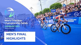 2023 World Triathlon SuperSprint Championships Hamburg Elite Mens Final Highlights [upl. by Fihsak]