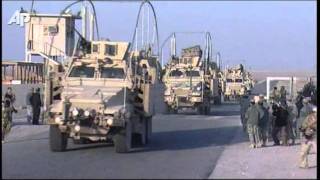 Raw Video Last US Troops Roll Out of Iraq [upl. by Sorazal143]