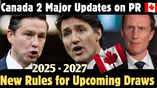 CANADA PR 🇨🇦 2 MAJOR UPDATES ON STUDY VISA amp WORK PERMIT for 2025 to 2027 canada pr visa india [upl. by Senaj]