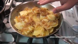 Potatoes Lyonnaise  NoRecipeRequiredcom [upl. by Beau]