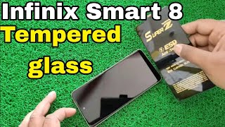 infinix smart 8 Tempered Glass Best Tempered Glass For Infinix Smart 8 DEVI TECH [upl. by Asenej]