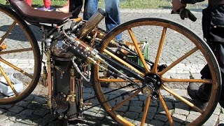 The FIRST Steam Motorcycle in the world ROPER 1869 year [upl. by Ilojna]