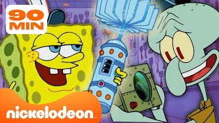 SpongeBob  JEDES Gerät und jede Erfindung aus SpongeBob Schwammkopf  90MinutenZusammenstellung [upl. by Nevag]