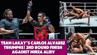 Team Lakay’s Carlos Alvarez Triumphs Stunning 2nd Round Finish Against Mirza Aliev [upl. by Lach529]