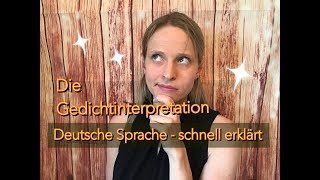 Gedichtinterpretation schreiben  Tipps mit Beispielen [upl. by Osrit318]