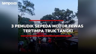 3 Pemudik Sepeda Motor di Bandung Barat Tewas Tertimpa Truk Tangki Minyak Sawit [upl. by Illa299]