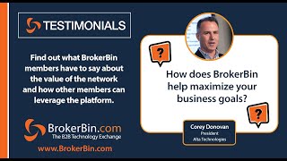 BrokerBin Testimonial  Alta Technologies  Maximize Your Business Goals [upl. by Malissia]