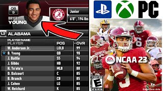 Updated 20222023 NCAA Football 14 Rosters CHANGES EVERYTHING PS3 Xbox360 amp PC [upl. by Eerihs905]