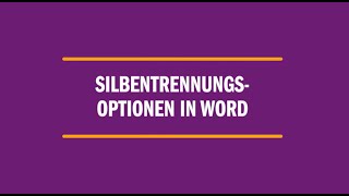 Know How It Works Silbentrennungsoptionen in Microsoft Word [upl. by Shaner413]