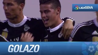 Buen gol de James 02 en el Rayo Vallecano  Real Madrid [upl. by Eiramac]