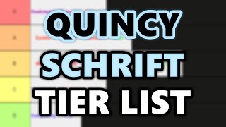 BEST Quincy Schrift Tier List  Type Soul [upl. by Keelby]