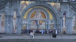 Procession Mariale aux flambeaux at the Sanctuaire de Lourdes  13 June 2024 [upl. by Gorey]