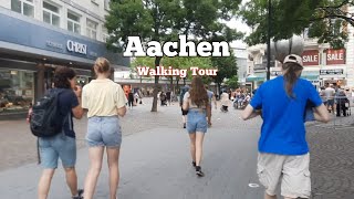 Aachen City Germany Walking Tour  2022  North RhineWestphalia [upl. by Alel]