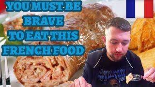 Smelly French Sausage Honest Food Review  Trying Frances Andouillette in Carcassone 🇫🇷 [upl. by Atnes277]