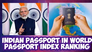 Powerful Passports in the World  Indias position in World Passport Index [upl. by Leryt271]