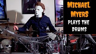 Michael Myers plays the Halloween theme song on the drums 2018 [upl. by Katee]