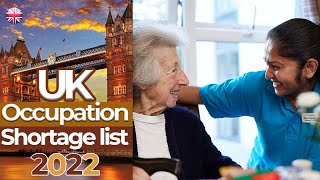 UK Occupation shortage list published 2022 GRADUATE WORLD [upl. by Ybrik]