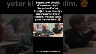 Küçük ama anlamlı bir iyilik  eğitim motivasyon sondakika altın dolar bist100 fon kripto [upl. by Naeerb]