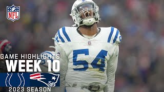 Indianapolis Colts vs New England Patriots Game Highlights  NFL 2023 Week 10 [upl. by Enialedam]