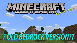 OLD MINECRAFT BEDROCK VERSION WINDOWS 10 BETA [upl. by Myrna]