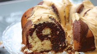 HOW TO MAKE A MOCHA COFFEE CAKE aka Coffee Chocolate and Vanilla Marble Cake [upl. by Naitsyrk]