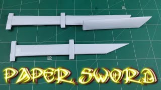 How To Make A Paper Sword With Cover  DIY Easy Ninja Knife Tutorial  Origami Toy Weapons [upl. by Elocal]