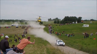 quotcrazyquot heli pilot Rally Poland 2014  very low pass [upl. by China]