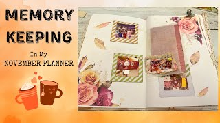 Memory Keeping in my November Planner [upl. by Enrobso]