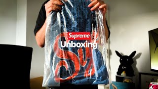 Supreme SS24 Week 15 Unboxing Chore Trucker Jacket amp Big Script Shorts [upl. by Delbert915]