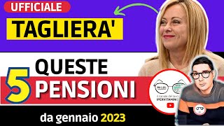 UFFICIALE 🔴 PENSIONI TAGLI governo MELONI a QUESTI ASSEGNI DA GENNAIO ➡ BUONE NOTIZIE per LE MINIME [upl. by Lrig]