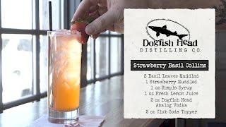 Dogfish Head Distilling Co HandCrafted Cocktails Strawberry Basil Collins [upl. by Thom]