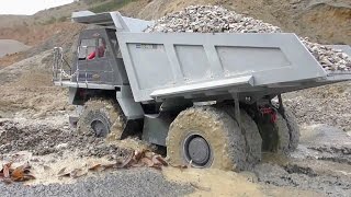 KOMATSU HD 405 STUCK IN THE SLUSH🔥HEAVY RC RESCUE ACTION🔥CAT D9 VEHICLE RESCUE🔥RC LIVE ACTION [upl. by Sirtimed]