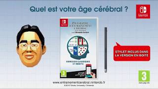 Programme entrainement cérébrale Dr Kawashima Nintendo Switch quotQuel âge a votre cerveauquot Pub 20s [upl. by Tatum]