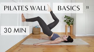 Wall Pilates Workout  30 min beginners guide to deep core strength amp stability  no equipment [upl. by Boyes]