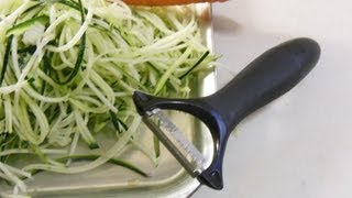 Pampered Chef Julienne Cutter Demo  Zucchini Spaghetti  Gluten Free GAPS diet [upl. by Acinoed]