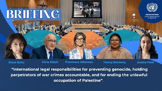 Consider Suspending Israel as UN Member State Experts Tell UN Palestinian Rights Committee [upl. by Tiffi]