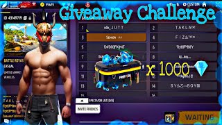 1K DIAMONDS 💎 GIVEAWAY FREE FIRE 🔥 FFF  FREEFIRE MAX GIVEAWAY seniorff fff F fff ffff [upl. by Esilenna]