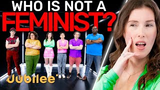 5 Feminists vs 1 Secret Antifeminist [upl. by Hey]