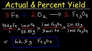 How To Calculate The Percent Yield and Theoretical Yield [upl. by Archambault254]