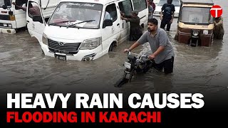 Heavy Rain Causes Flooding in Karachi [upl. by Dola933]