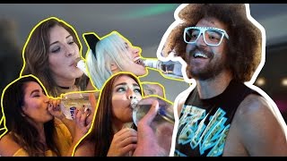 Redfoos Mannequin Challenge Drinking Game at Party Rock Mansion [upl. by Merriman]