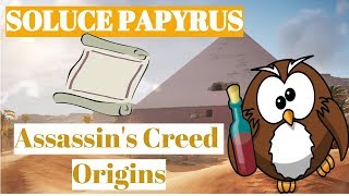 SOLUCE Papyrus le Regard de Pierre  Assassins Creed Origins [upl. by Nicholle423]