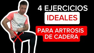 ARTROSIS DE CADERA❓❓4 EJERCICIOS PARA PREVENIRLA O MEJORARLA  FÁCILES [upl. by Gish]