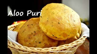 Aloo Puri Recipe  Masala Aloo Poori Potato Poori recipe [upl. by Vivyanne]